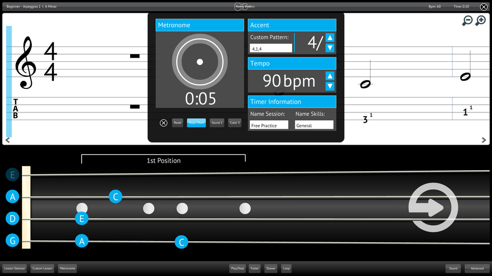 Purely Violin Screenshot Custom Metronome